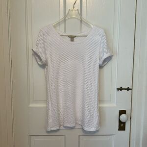 Banana Republic white shirt perforated with liner medium